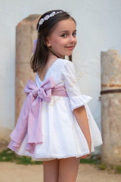 VESTIDO CORTO CON BRAGUITA CEREMONIA INFANTIL