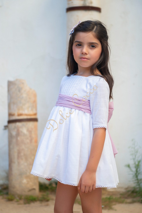 VESTIDO CORTO CON BRAGUITA CEREMONIA INFANTIL