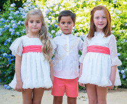 CONJUNTO NIÑO CEREMONIA  F4 CORAL