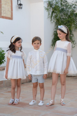 VESTIDO CORTO CON BRAGUITA CEREMONIA INFANTIL