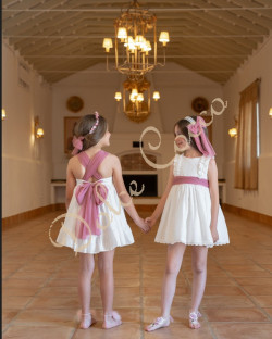 VESTIDO CORTO CON BRAGUITA CEREMONIA INFANTIL